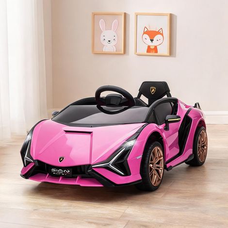 Voiture électrique enfant Lamborghini rose avec télécommande (1/5)