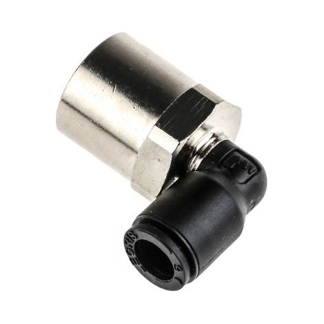Adaptateur fileté coudé Legris LF3000 vers Enfichable 6 mm G 1/4 Femelle ( Prix pour Paquet de 5 )