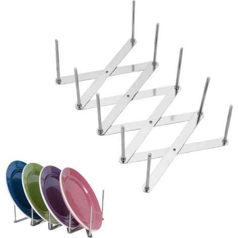 Support de Couvercle,Rangement Couvercle Casserole,Support de Côtes en Acier Inoxydable Réglable,Libre R étractable 48.7cm,Organisateur Tiroir Cuisine,Convient pour les cuisines et les barbecues (1/5)