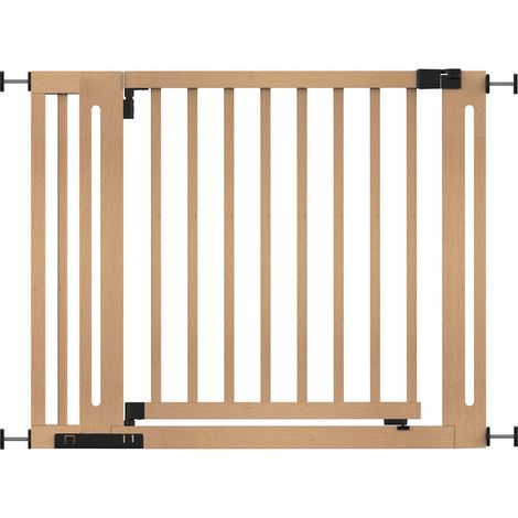 Safetots Wooden Elegance Gate, Natural, 97cm - 105cm, Pressure Fit Safety Gate, 65cm Extra Wide Doorway, Easy Installation