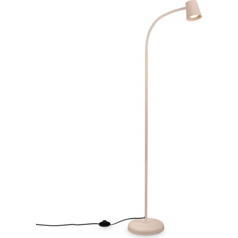 Briloner SKRIVA Lampada da terra, orientabile, interruttore a pedale, attacco GU10, max. 9W, beige, Ø21 x 127,5 cm