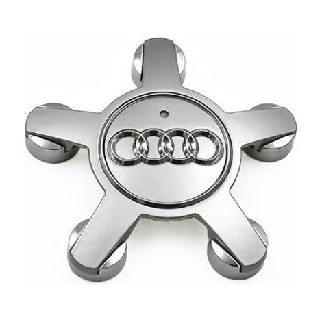 Jeu de 4 enjoliveurs de roue 4f0601165 N, pour jantes de 135 mm Audi (argent) (1/5)