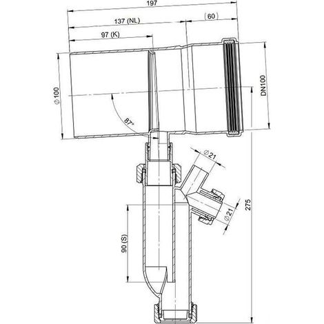 ATEC Kondensatablauf mit Siphon DN 100 bis 1000 Pa Überdruck geeignet, 2348 (1/3)