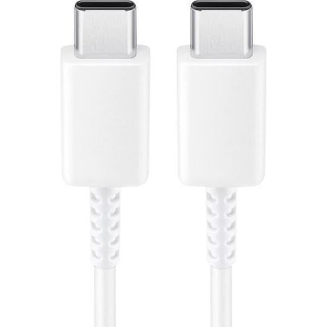 USB-C Cable - SAMSUNG - EP-DW767JWE - 3A Fast Charging - 1.8m Length - White (1/4)