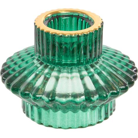 Photophore de Noël en verre réversible rouge et vert - Atmosphera créateur d'intérieur (1/5)