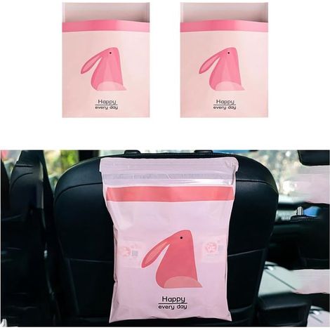 30 sacchetti usa e getta facili da usare per auto, sacchetti per rifiuti auto impermeabili e a prova di perdite con forte adesivo, sacchetti per vomito portatili adatti per auto, camera da letto, uffi (1/5)