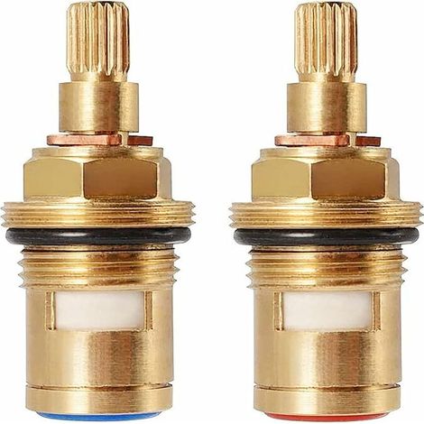 Ceramic Cartridge Mixer Tap 1/2 Head 1/2 Ceramic Discs Universal Replacement Ceramic Cartridge Replacement Faucet Replacement Hot Cold Faucet Faucet Valve Bath Parts (1/5)