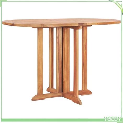 Ensemble à manger d'extérieur pliable 5 pcs - FAFEICY - 49003 - Teck massif - Table papillon - 4 chaises pliantes (1/5)