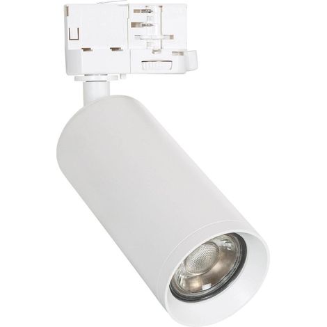 Faretto Portalampada Binario Trifase Quarzo per Lampadina GU10 Bianco (1/5)