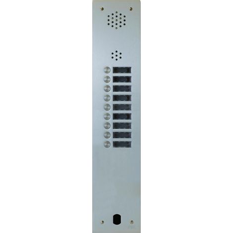 Plaque audio alu 9 bp 2VOICE complete URMET A83/109M