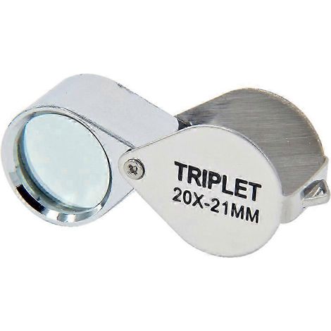 Loupe de bijoutier, loupe à diamants, loupe grossissante 20x, loupe éclairée - Bon état (1/2)