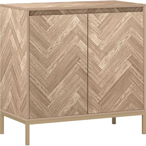 Buffet design chevron JUSTINE aspect chêne (1/5)