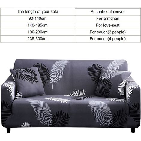 Elastischer und wasserdichter Schutzbezug für 3-Sitzer-Sofa – staubdicht, maschinenwaschbar – 95 % Polyester + 5 % Elasthan mit 8 Befestigungsgurten (1/5)