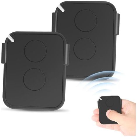Lot de 2 télécommandes compatibles ON2E - Émetteur 2 canaux 433,92 MHz - Code tournant sécurisé - Portée jusqu'à 200 m - Compatible avec les récepteurs automatiques (1/5)