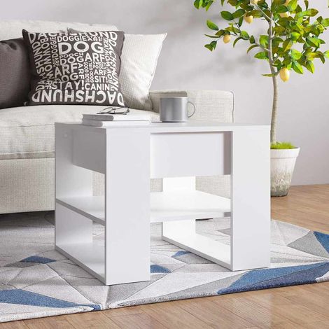 vidaXL Coffee Table White 55,5x55x45 cm Engineered Wood (1/5)