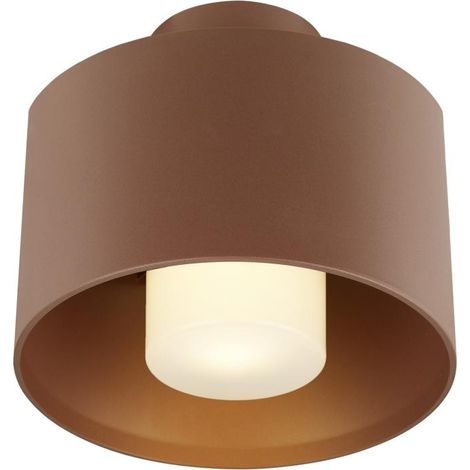 Plafonnier PHOTONI CYL ext. cylindrique rouille E27 13W IP65 bord de mer - SLV - 1008200 (1/3)
