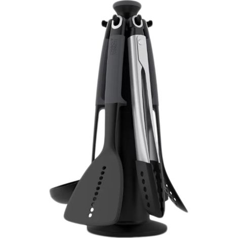 Joseph Joseph Elevate Set 6 Utensilios Gris con Soporte Giratorio