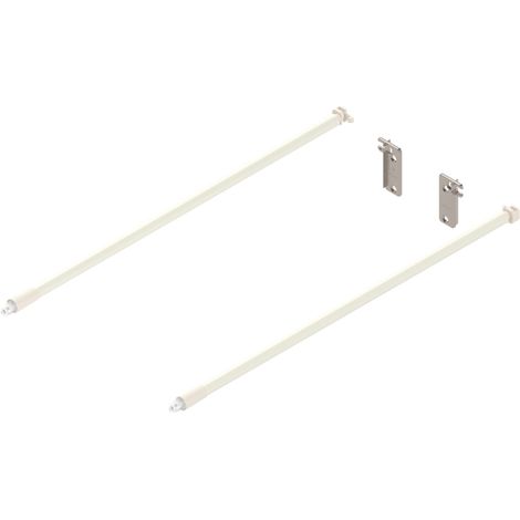 Blum Metabox Reling Set Zubehör für Frontauszug, Länge 400 mm Stahl cremeweiß