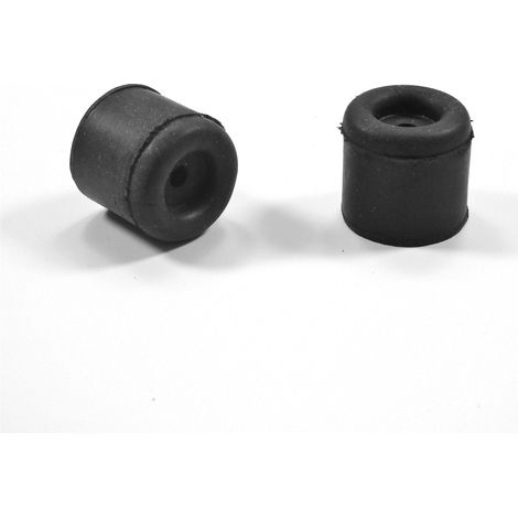 Butée de porte en caoutchouc noir 22 mm – Fixation verticale/horizontale – Amortisseur pour murs – Fabrication France – Ajile