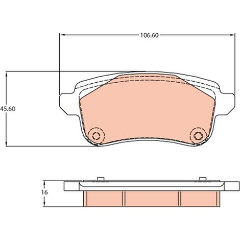 Plaquettes de frein arrière GDB2136 TRW (1/5)