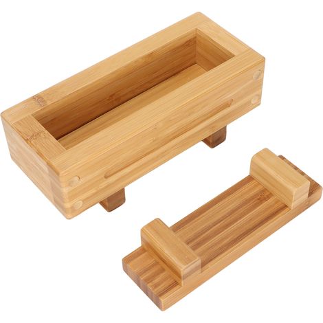 Selbstgemachte Sushi-Form aus Holz, Sushi-Presse, tragbare und geruchsneutrale rechteckige Reisbox zum Kochen (1/5)