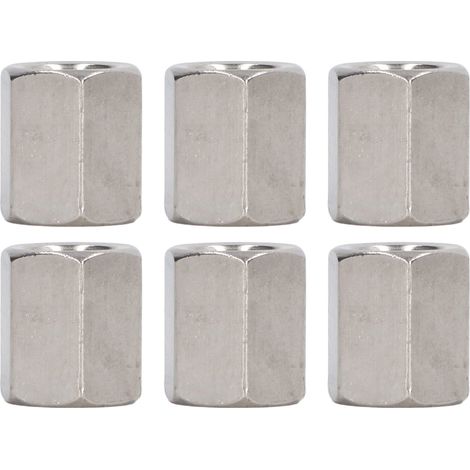 20 écrous de raccordement hexagonaux M8x1,25 L15mm en acier inoxydable 304, connecteurs de tige filetée pour boulons, goujons et vis à métaux