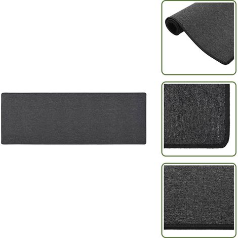 Teppichläufer Anthrazit 50x150 cm - Teppichläufer - Anthrazit - Nadelvlies - Polypropylen - Wohnzimmerteppich (1/5)