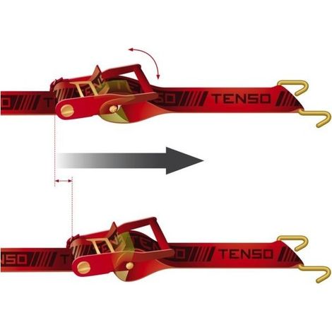 Arrimage Tenso Crochet 6t 9m Sangle D'arrimage Robuste 6 Tonnes - Pms Industrie