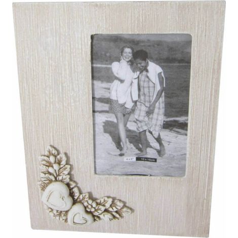 Portafoto 10x15 Shabby Chic Rettangolare 18x2,5x23 h cm in MDF Tortora (1/2)