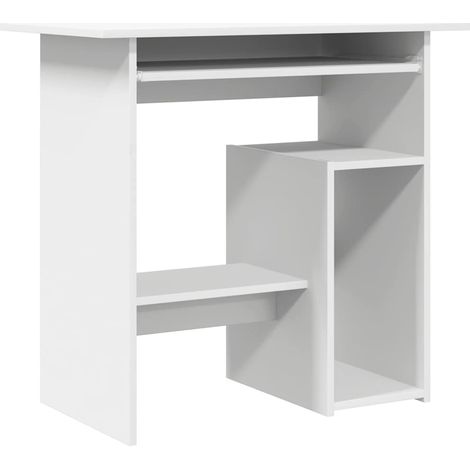 Escritorio de madera contrachapada blanco 80x45x74 cm vidaXL (1/7)