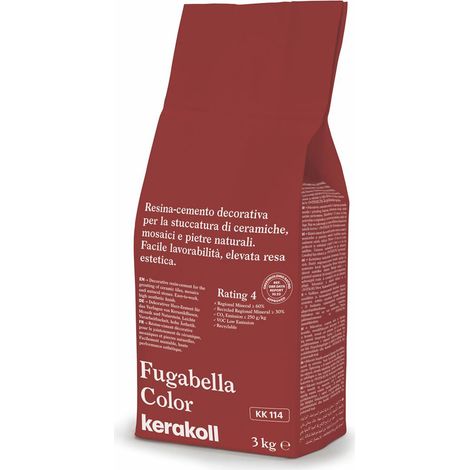 Joint de carrelage résine-ciment 3 kg – Hydrofuge pour pièces humides – Haute résistance aux acides – Antibactérien et flexible – Kerakoll - KK114 (1/3)