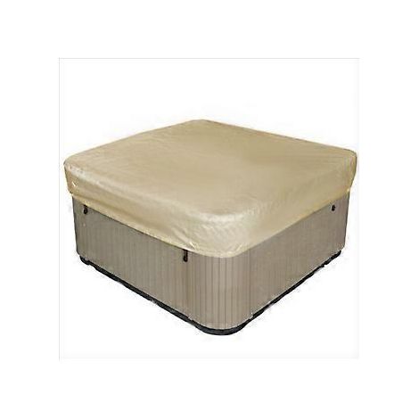 SZTXJ Wasserdichte quadratische Whirlpoolabdeckung aus Polyester, beige quadratische Outdoor-Spa-Abdeckung (23123130cm)