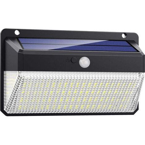 Europalamp – Projecteur solaire à détecteur de mouvement 228 LED – 2000 lumens – IP65 étanche – Batterie Li-ion 2200mAh – Angle de détection 120°