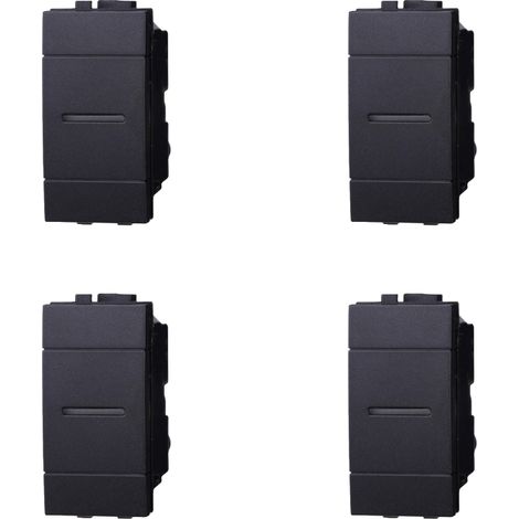 gloca 4er-Set 1P Axial-Taster 16A 220V Kompatibel mit Living-Serie