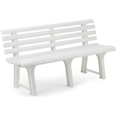 Banc De Jardin Couleur: Blanc 145x49x74cm Modèle: Orchidea Ipae Progarden (1/3)