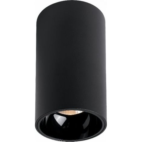Spot LED encastré apparent 25 W plein spectre – noir mat, trois couleurs réglables, anti-éblouissement pour salon et chambre (1/5)