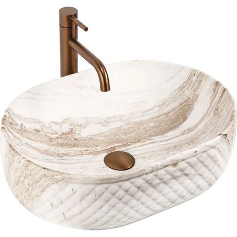 Aufsatzwaschbecken Rea Oktawia Saturn Beige (1/5)