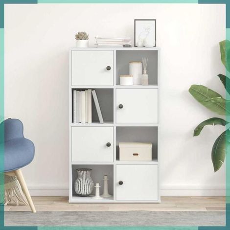 Bibliothèque - 860391 - Blanc - 60 x 24 x 101,5 cm - Bois d'ingénierie (1/5)