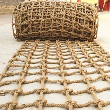 Filet de protection en corde de chanvre pour plantes, cabane dans les arbres et balustrade de balcon. (1/5)