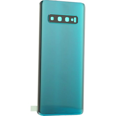 Coque arrière en verre étanche pour Samsung Galaxy S10 G973 avec objectif de caméra et adhésif, verte (1/4)