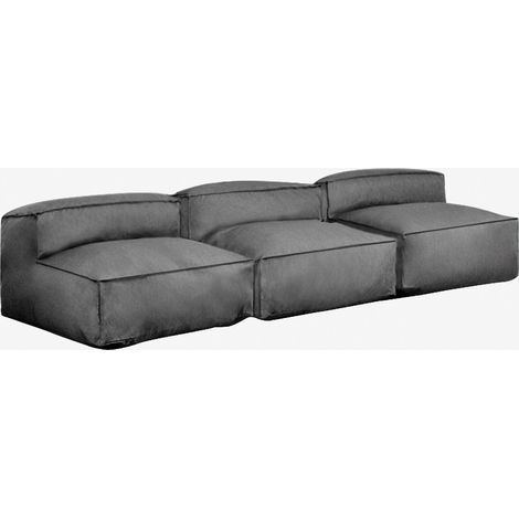 SKLUM Modulares 3-Sitzer-Sofa Dojans Grau Granit                                  