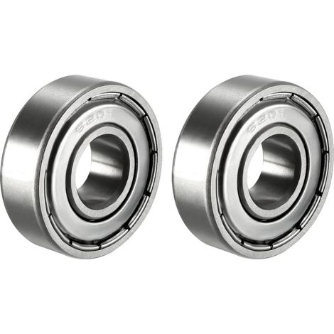 Roulement à Billes 6201ZZ - Lot de 2 - Acier au Carbone - Double Blindage Protection - Haute Vitesse Industrie - 12x32x10 mm (1/4)