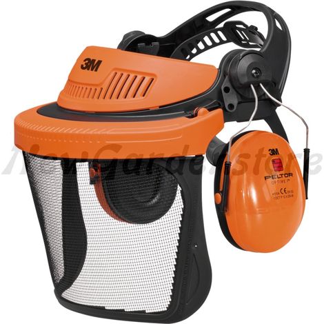 Visiera di protezione con cuffie colore arancione da lavoro 52471166