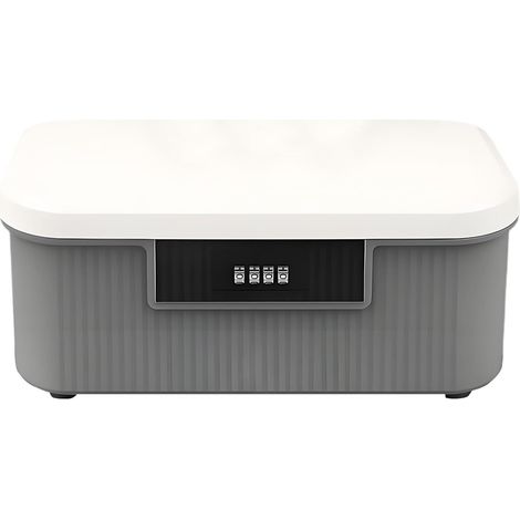 Boîte De Rangement Verrouillable Coffret Portable À Clé Avec Mot De (1/5)