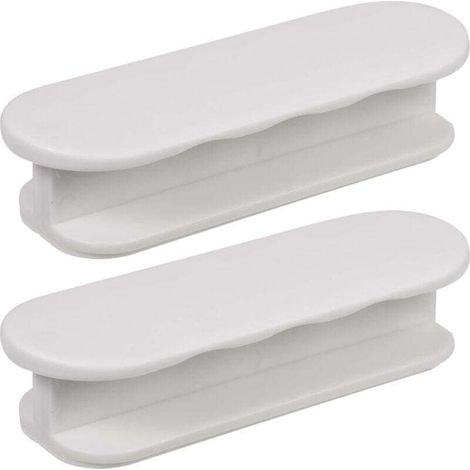 Lot de 2 poignées adhésives pour porte de balcon, porte-fenêtre extérieure, tiroir, blanc