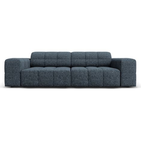 Canapé 3 places en chenille bleu roi (1/5)