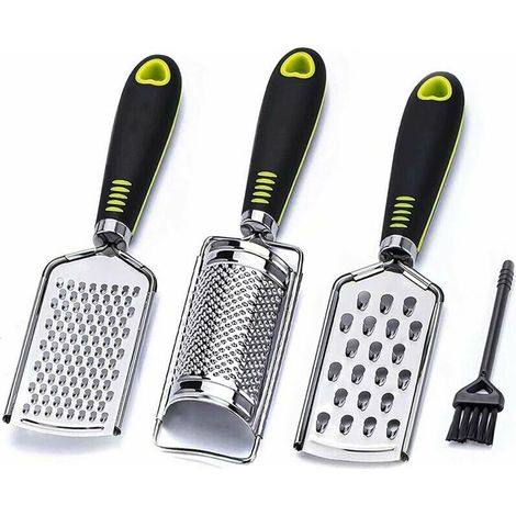 Râpe À Fromage - Râpe À Citron - Lot De 3 Râpes Manuelles En Acier Inoxydable - Pour Parmesan Coco Citron Gingembre - 3 Pièces (1/4)