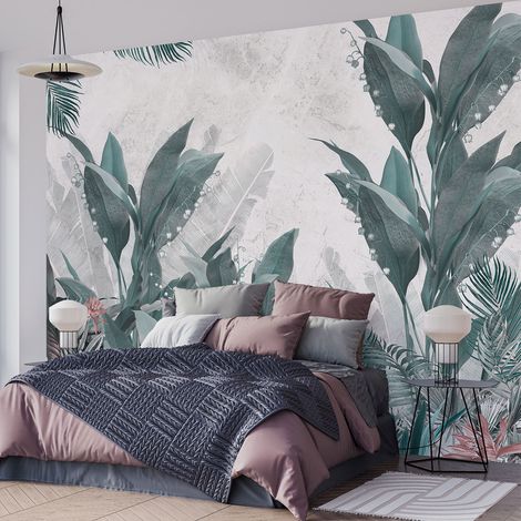 Papier peint panoramique - Plantes tropicales - 130 cm x 87 cm (1/4)