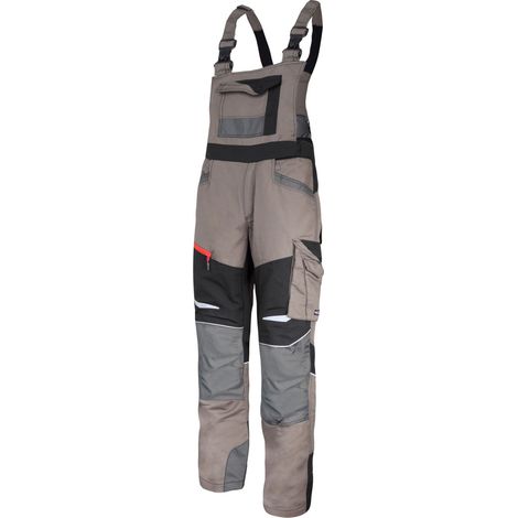 Salopette kaki-noir avec empiècements stretch, taille M, CE, lahti