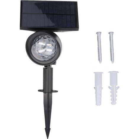 Projecteur solaire 2 en 1 pour extérieur, étanche, RGB, rotatif, éclairage paysager et décoration de jardin